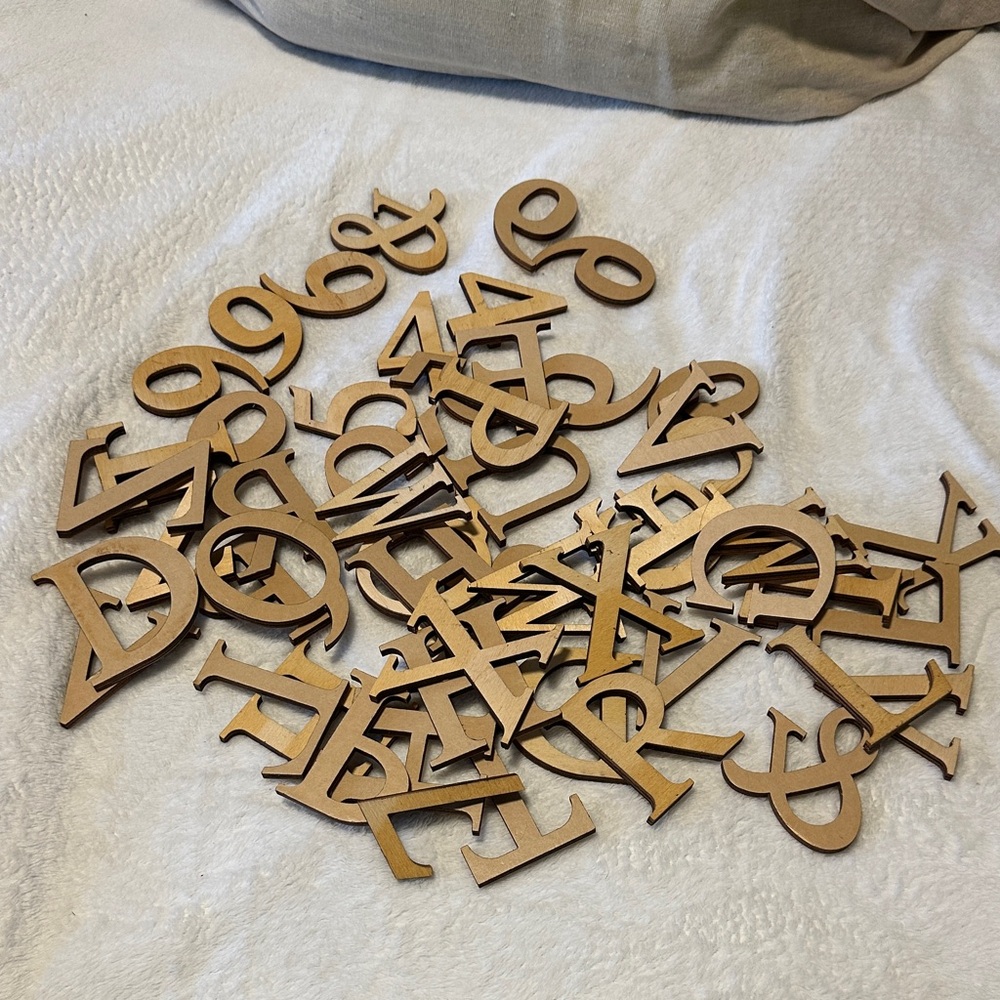 Wooden Alphabet and Number Set